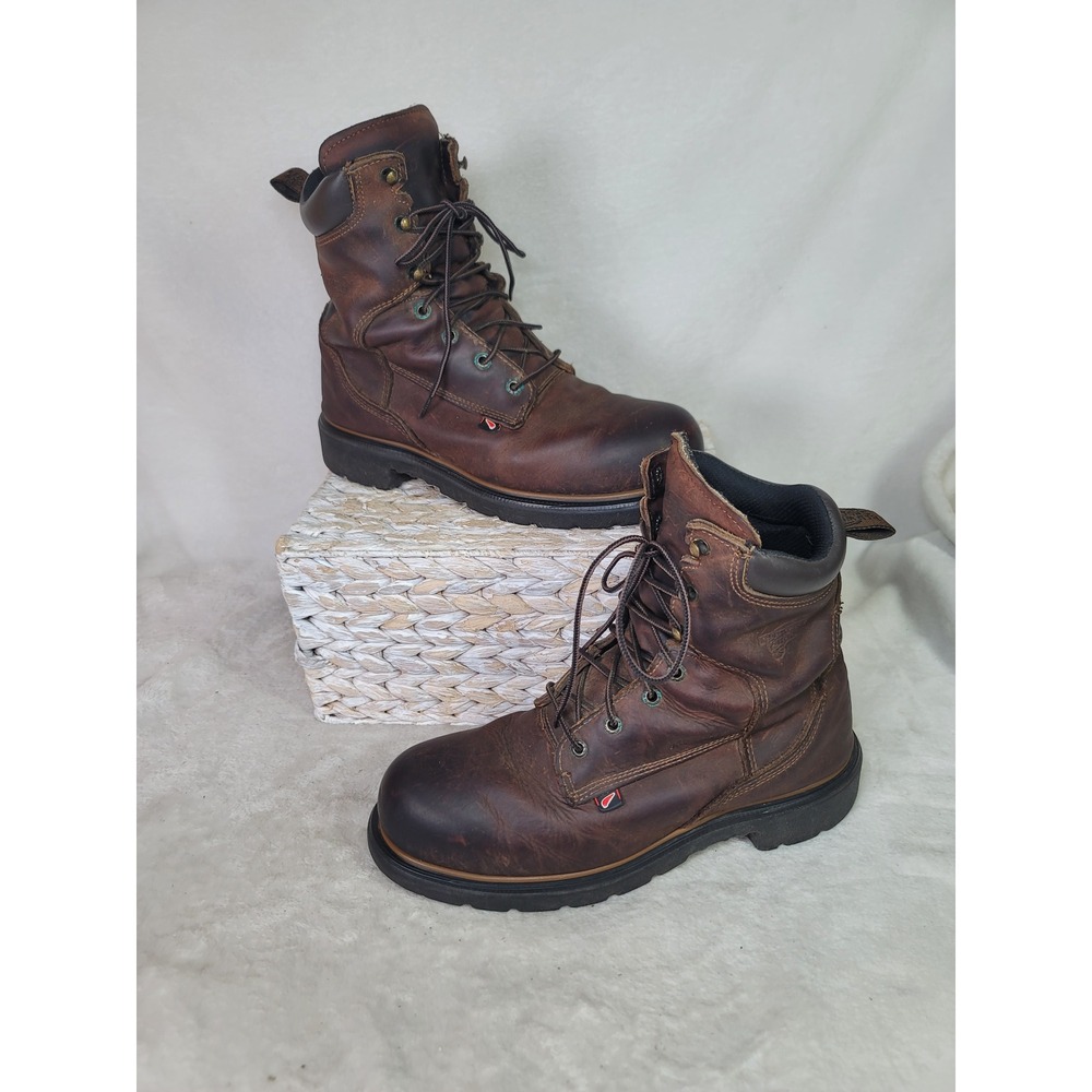 Red Wing 4200 DynaForce Mens 8.5 D Steel Toe Leather Work Boots Brown EH USA